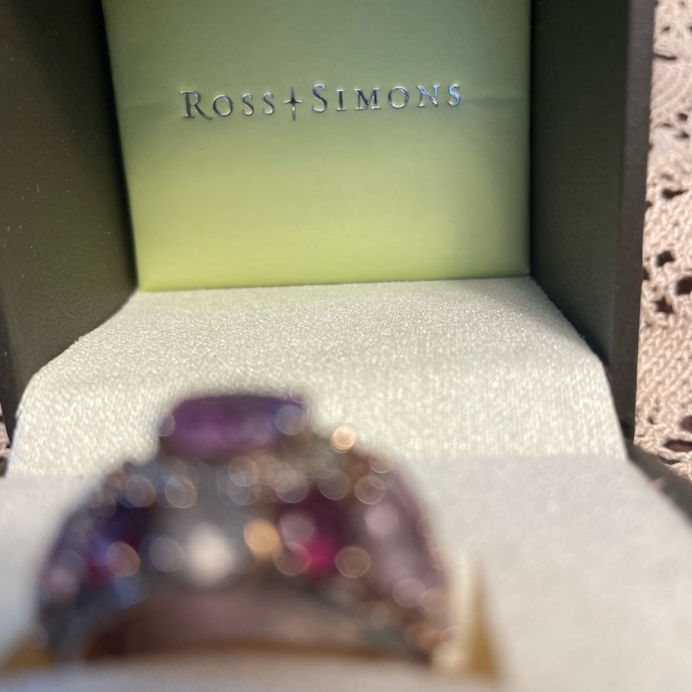 Ross-Simons Purple and Red Gemstone Ring - Picture 3 of 5